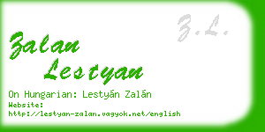 zalan lestyan business card